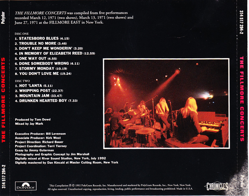 The Allman Brothers at Fillmore East - Album cover location - PopSpots