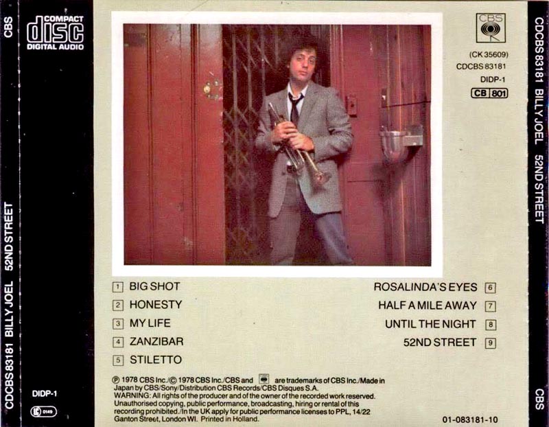 Billy a matter. CD Joel, Billy: 52nd Street. Billy Joel 52nd Street. Billy Joel 52nd Street 1978. Билли Джоэл с детьми.